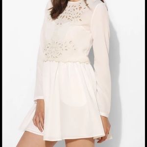 Keepsake the Label White Embroidered "Begin Again" Dress